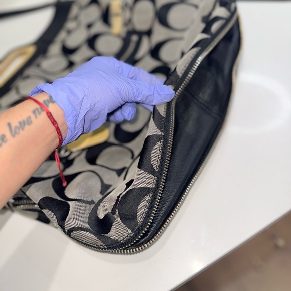 Coach Monogram Black and Grey Tote Bag - Picture 5 of 14